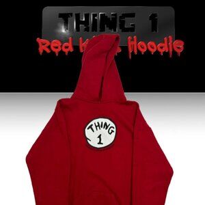 Universal Studios Kids "Thing 1" Red Hoodie Long sleeve